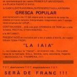 DÍPTIC 5è aniversari Orgue de Gats (1985) Contraportada