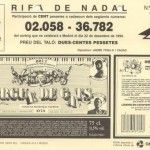 Butlleta RIFA DE NADAL 1990