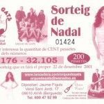 Butlleta LOTERIA DE NADAL 2001