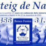 Butlleta LOTERIA DE NADAL 2002