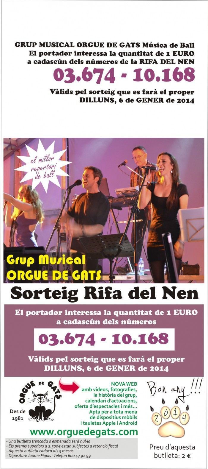 Butlleta RIFA DEL NEN 2014