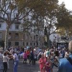 BARCELONA (Colom, Rambla, Port Vell) Ball Festa Gent Gran Disctricte Ciutat Vella amb Orgue de Gats Quartet · 07/10/2016
