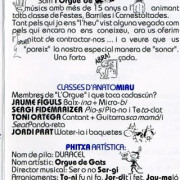 Caràtula interior cinta cassette Orgue de Gats 1995