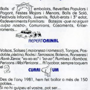 Caràtula interior cinta cassette Orgue de Gats 1995