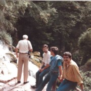 CASTELLAR DE N'hUG Les Fonts del Llobregat. Tarda abans d'actuar a la Festa del Turisme 14 i 15 d'agost 1985