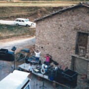 MALANYEU (Berguedà) Festa Major · 21/08/88 -A la tarda,muntatge a la plaça-