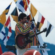 VILANOVA DE SAU (Osona) · Inauguració de la barca "El fadrí de Sau" Orgue de Gats posant música a la festa · 15/06/1996