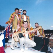 VILANOVA DE SAU (Osona) · Inauguració de la barca "El fadrí de Sau" Orgue de Gats posant música a la festa · 15/06/1996