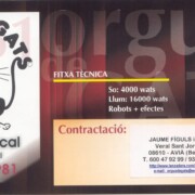 Díptic promocional Orgue de Gats (2004) Cara 4