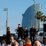 BARCELONA · Platja de la Barceloneta · plaça del Mar · Ball Setmana Gent Gran Districte Ciutat Vella · Jaume Fíguls, Cris Sáez, Marc Anglarill, Juanma Fernández · 07/06/2018