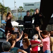 BARCELONA · Platja de la Barceloneta · plaça del Mar · Ball Setmana Gent Gran Districte Ciutat Vella · Jaume Fíguls, Cris Sáez, Marc Anglarill, Juanma Fernández · 07/06/2018