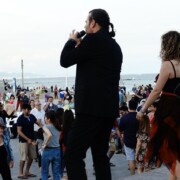 BARCELONA · Platja de la Barceloneta · plaça del Mar · Ball Setmana Gent Gran Districte Ciutat Vella · Jaume Fíguls, Cris Sáez, Marc Anglarill, Juanma Fernández · 07/06/2018