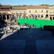 AQUARIUS Campanya d'anuncis per televisió i xarxes "los animadores del verano 2019" Imatges del rodatge al Poble Espanyol de Barcelona. Orgue de Gats en va ser un dels grups protagonistes.
