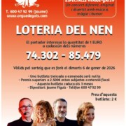 Butlleta LOTERIA DEL NEN 2025